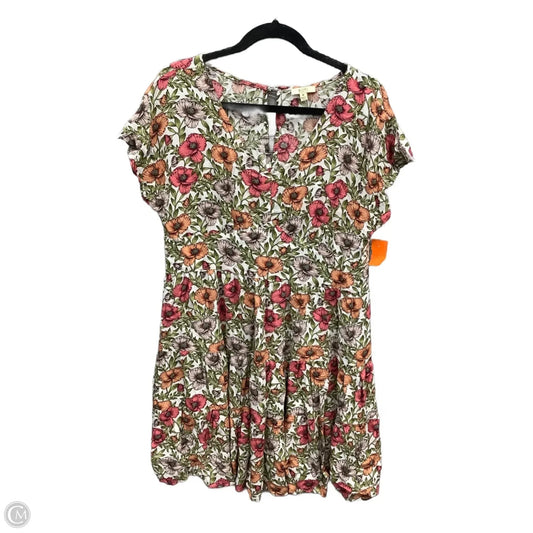 Dress Casual Midi By Kori America In Floral Print, Size: M