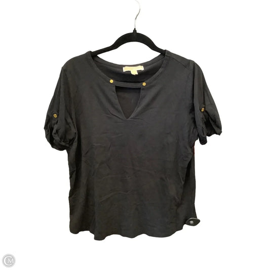 Top Short Sleeve By Michael By Michael Kors In Black, Size: L
