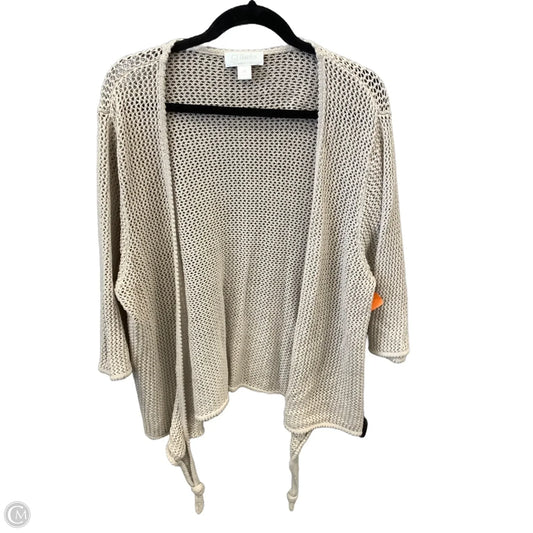 Sweater Short Sleeve By Cj Banks In Cream, Size: 2x