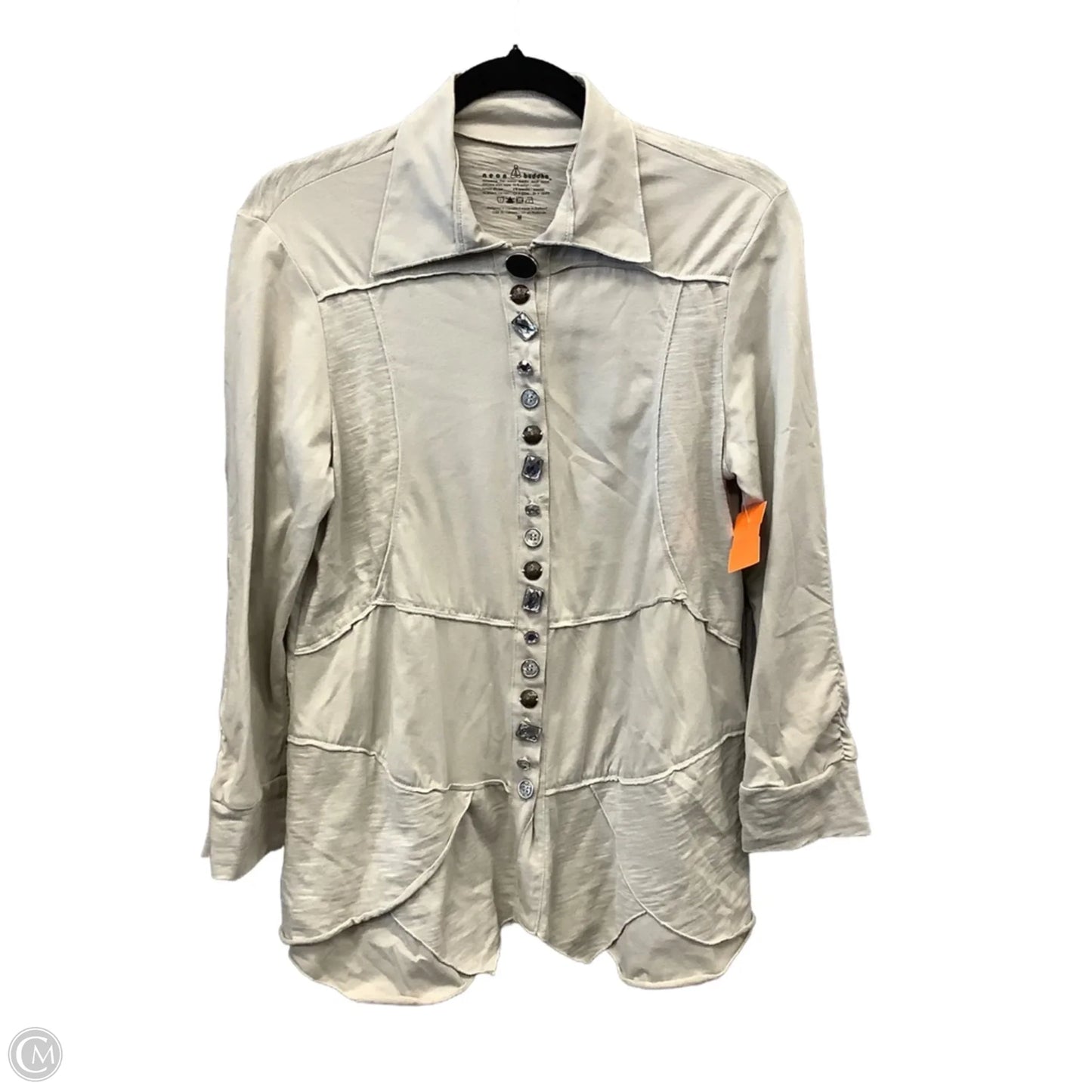 Top Long Sleeve By Neon Buddha In Grey, Size: M