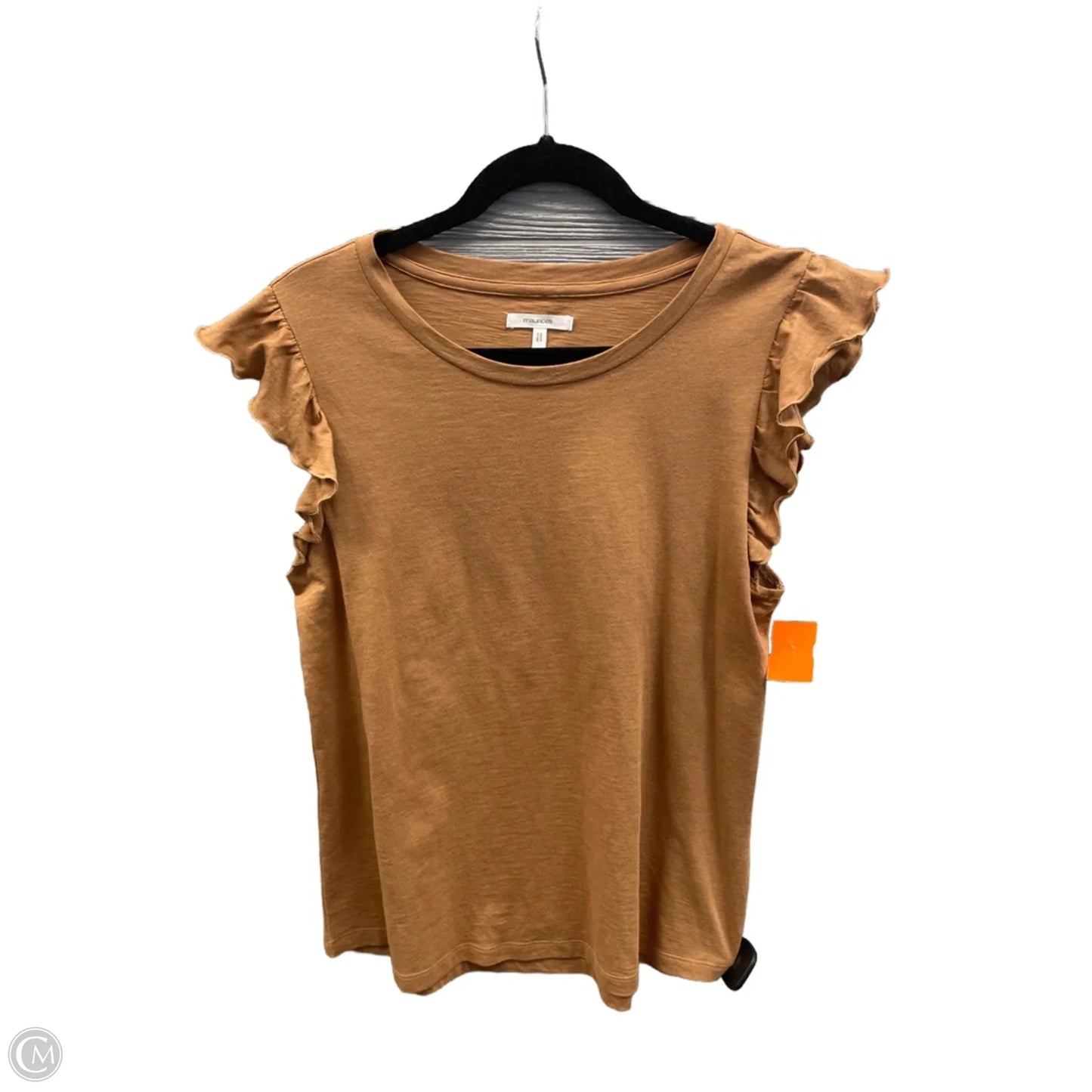 Top Short Sleeve By Maurices In Brown, Size: M