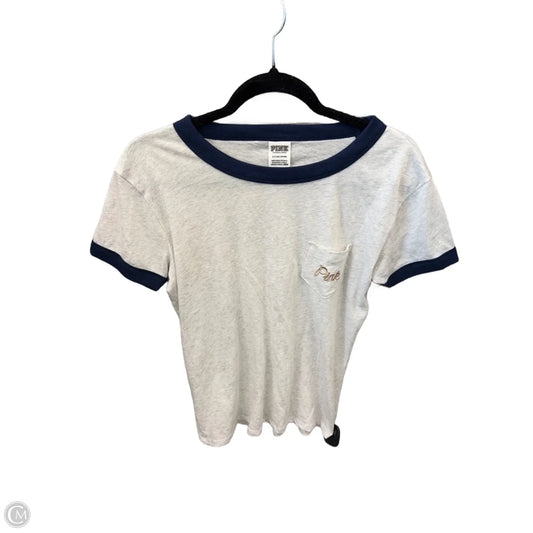 Top Short Sleeve By Pink In Blue & Grey, Size: S
