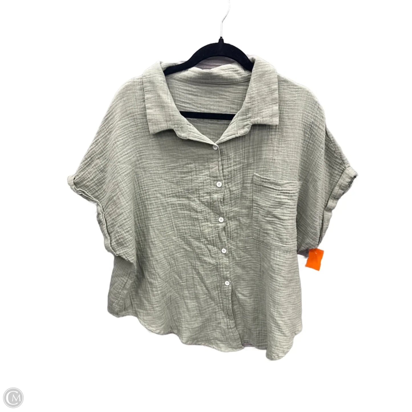 Top Short Sleeve By Shein In Green, Size: 2x