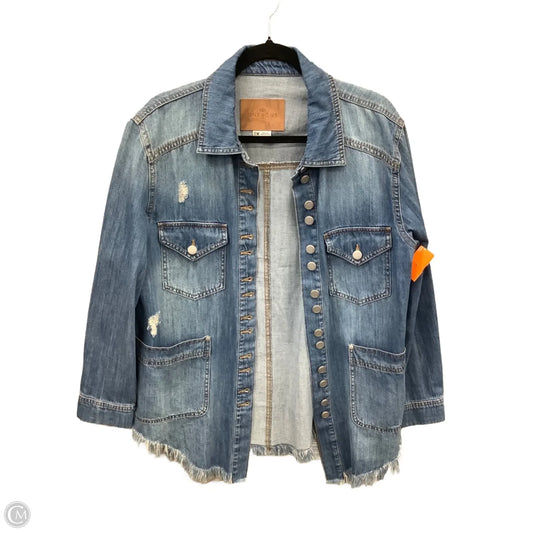 Jacket Denim By One 5 One In Blue Denim, Size: M