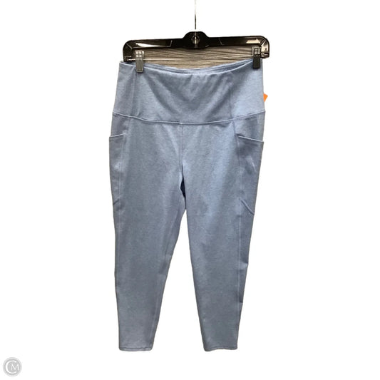 Athletic Leggings By Mta Sport In Blue, Size: L