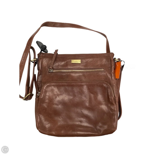 Crossbody Leather By Clothes Mentor, Size: Medium
