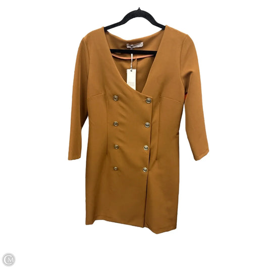 Dress Casual Midi By Clothes Mentor In Brown, Size: M