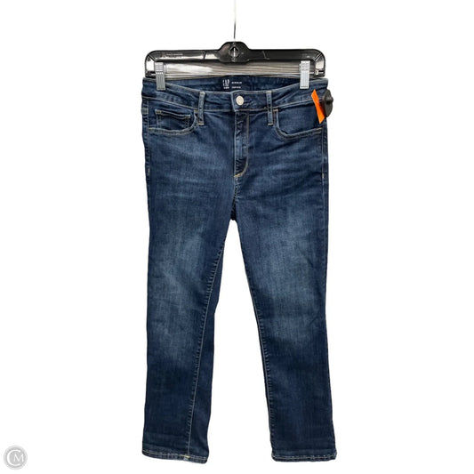 Jeans Cropped By Gap In Blue Denim, Size: 6