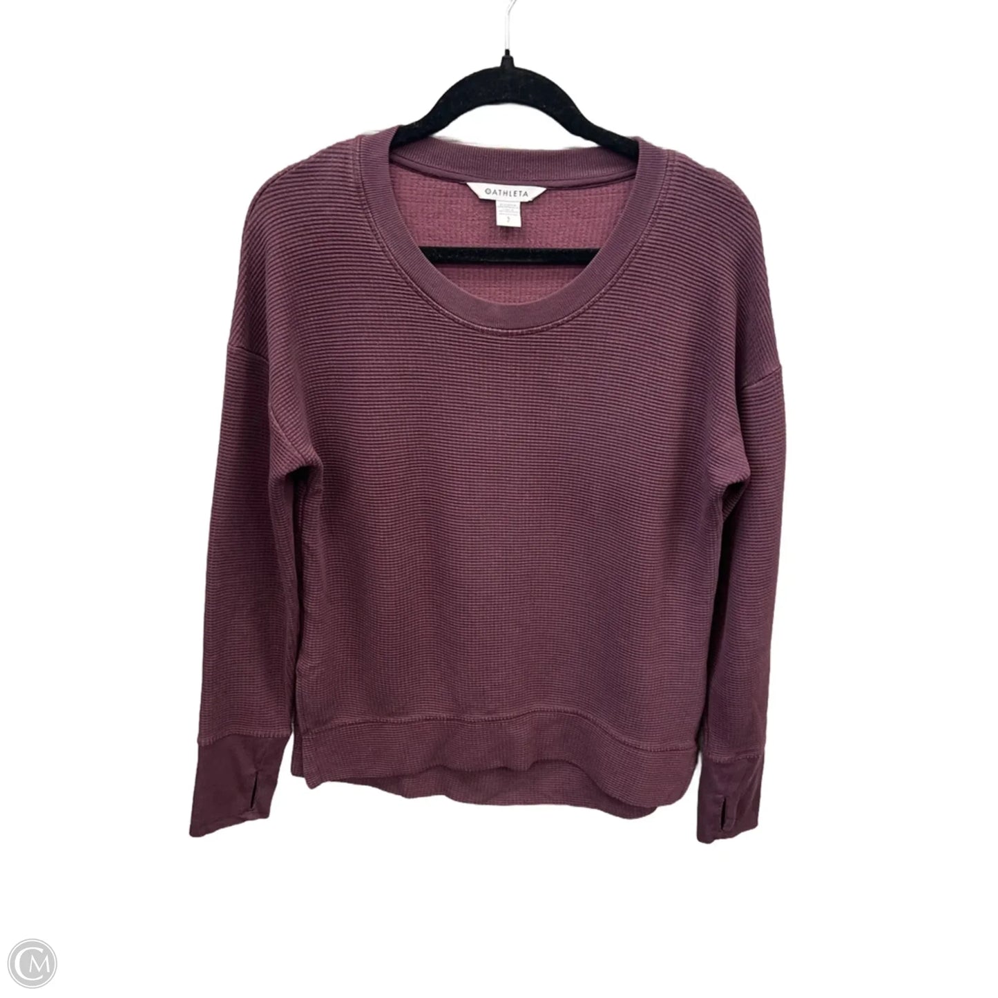 Athletic Top Long Sleeve Crewneck By Athleta In Purple, Size: S