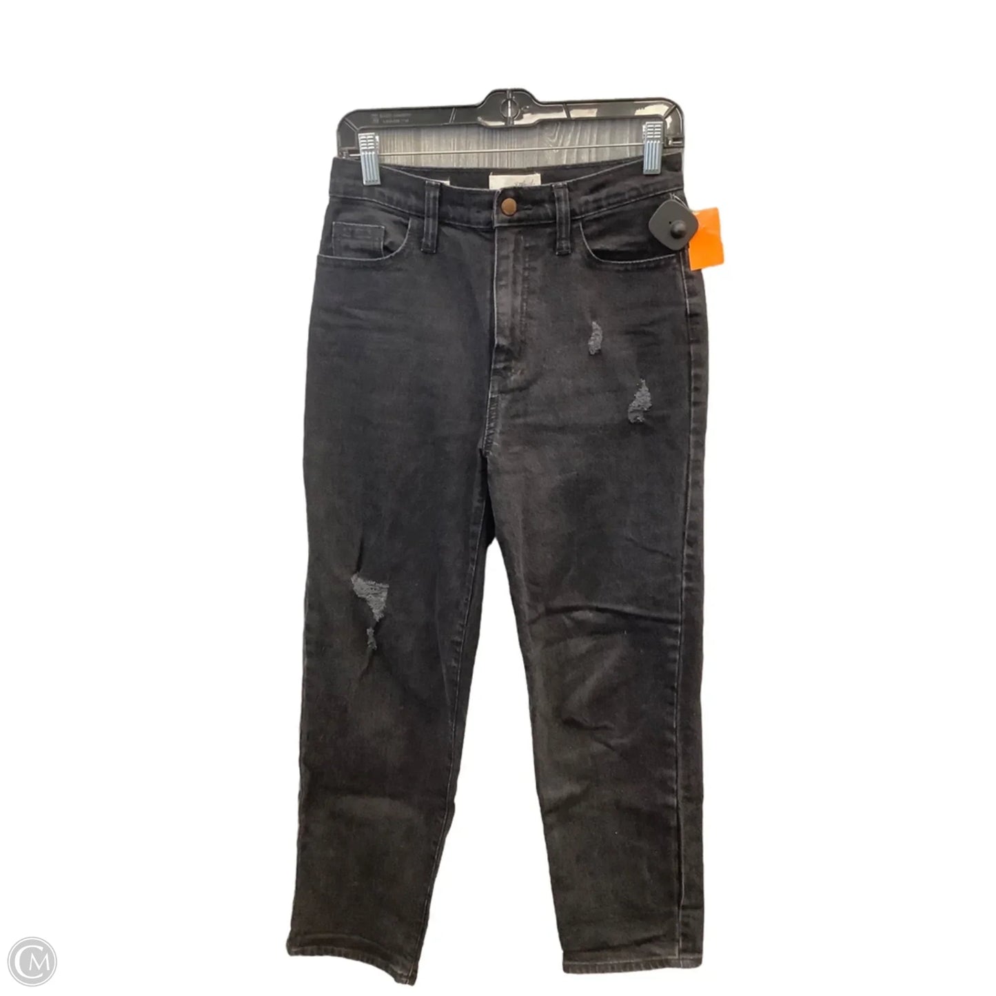 Jeans Straight By Universal Thread In Black Denim, Size: 2