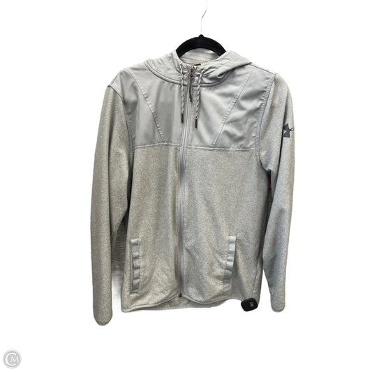 Athletic Sweatshirt Hoodie By Under Armour In Grey, Size: S
