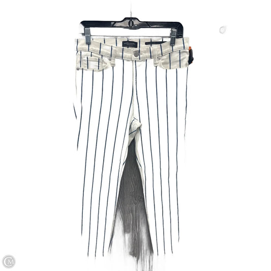 Jeans Skinny By Banana Republic In Striped Pattern, Size: 10