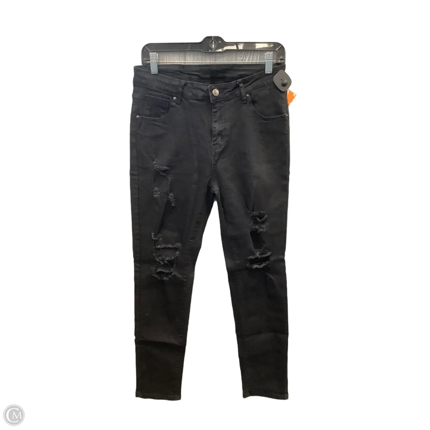 Jeans Skinny By Clothes Mentor In Black Denim, Size: 12