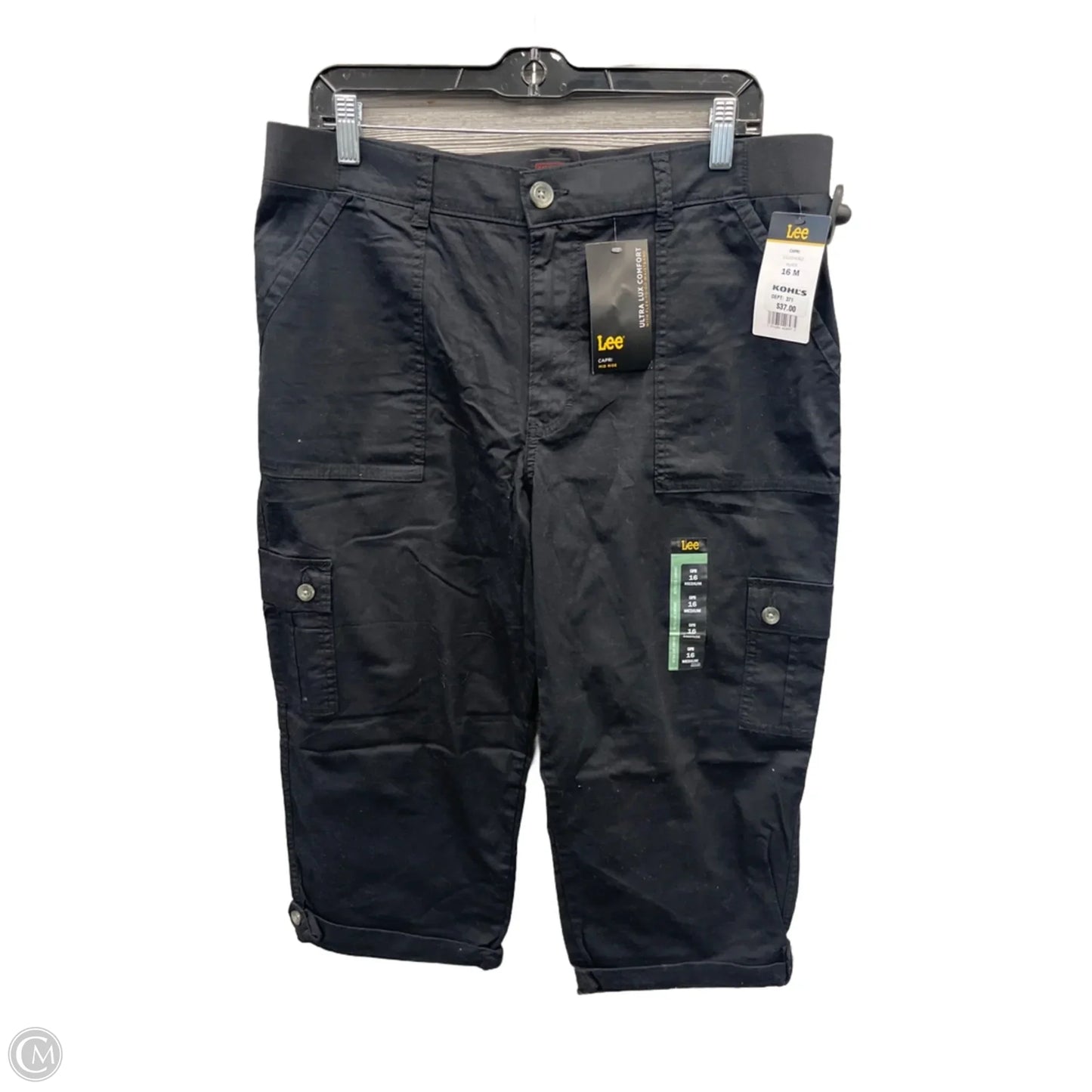 Capris by Lee in Black, Size 16