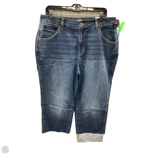 Jeans Cropped By Maurices In Blue Denim, Size: 16