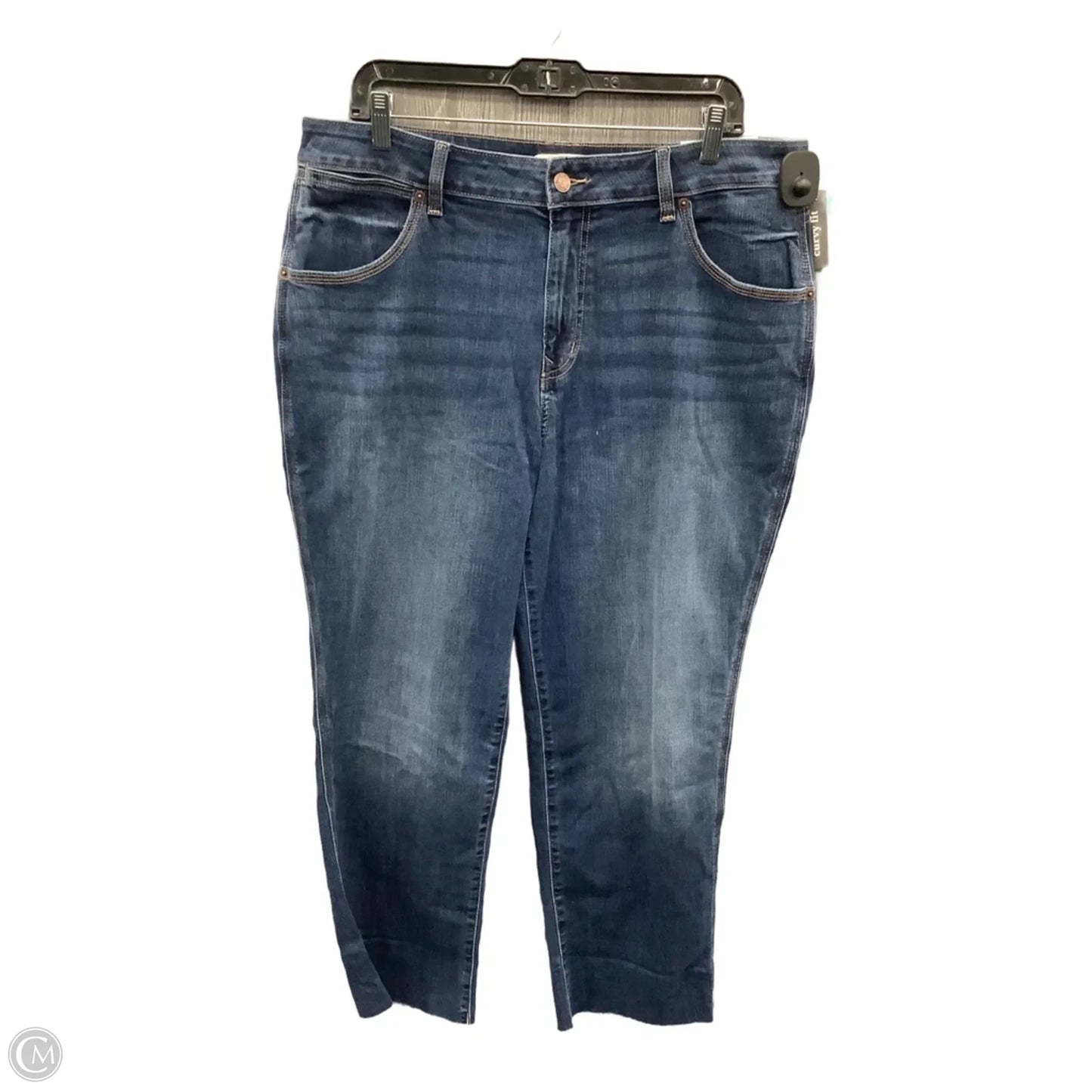 Jeans Cropped By Maurices In Blue Denim, Size: 16