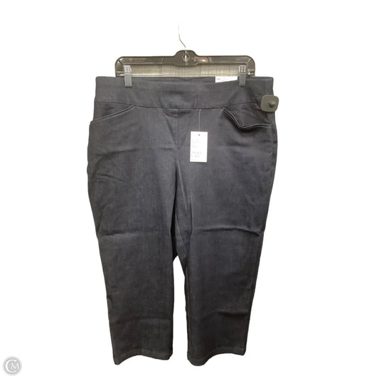 Capris By Croft And Barrow In Navy, Size: 14