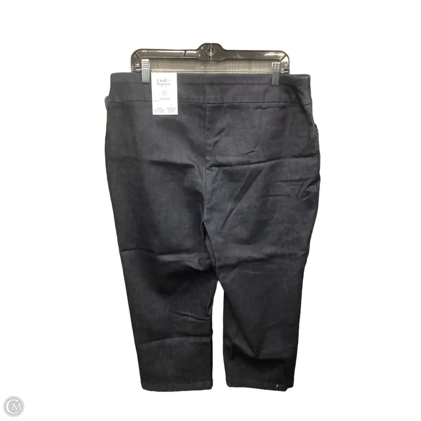 Capris By Croft And Barrow In Navy, Size: 14