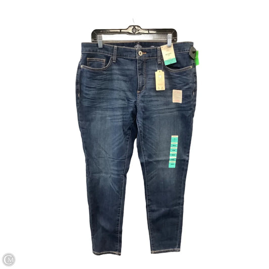 Jeans Skinny By St Johns Bay In Blue Denim, Size: 16
