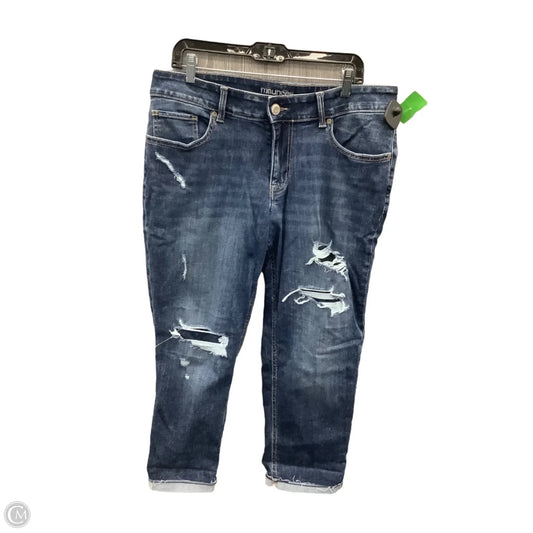 Jeans Cropped By Maurices In Blue Denim, Size: 14