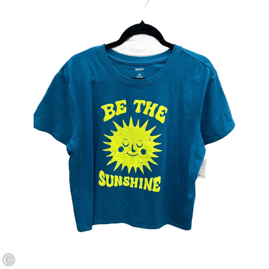 Top Short Sleeve By Sonoma In Blue, Size: Xl