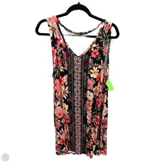 Dress Casual Midi By Maurices In Black & Pink, Size: L