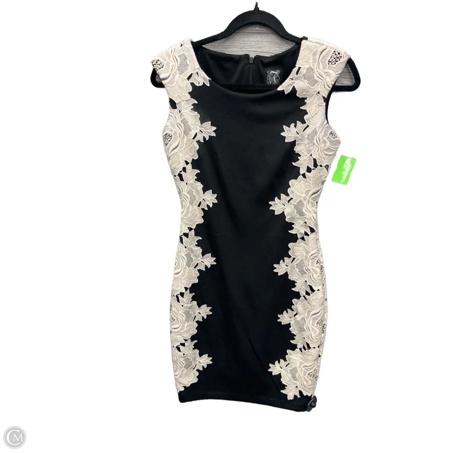Dress Party Midi By Clothes Mentor In Black & Cream, Size: Xs