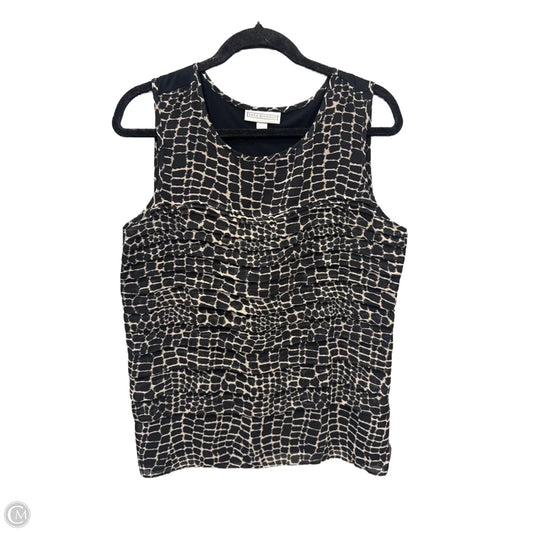 Top Sleeveless By Dana Buchman In Black & Brown, Size: Xl