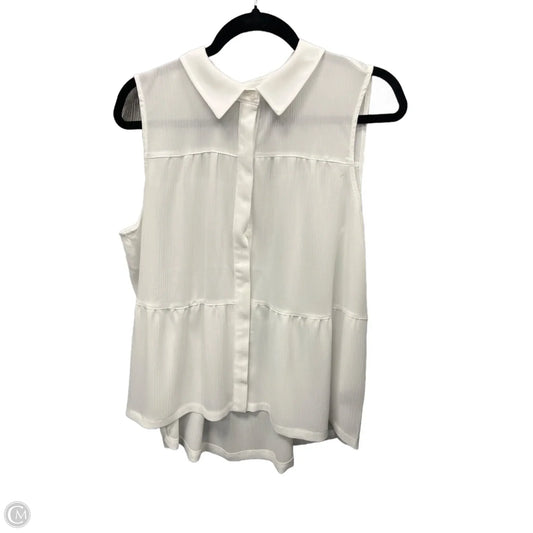 Top Sleeveless By Simply Vera In White, Size: Xlp