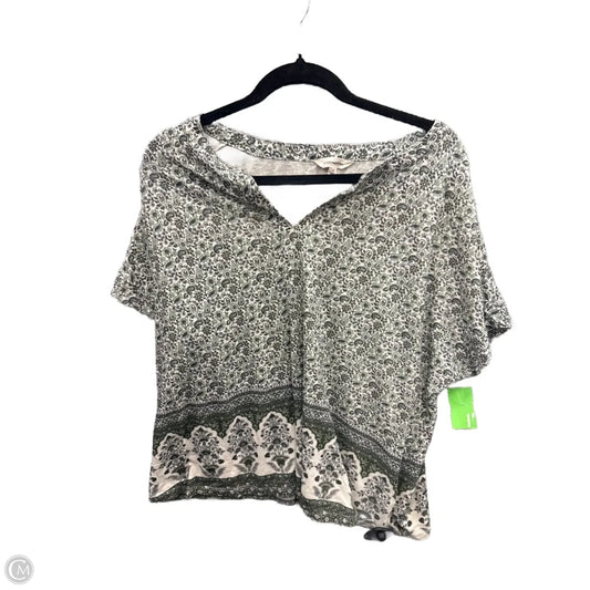 Top Short Sleeve By Lucky Brand In Green, Size: 1x