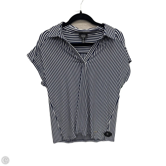 Top Short Sleeve By Jones New York In Striped Pattern, Size: M