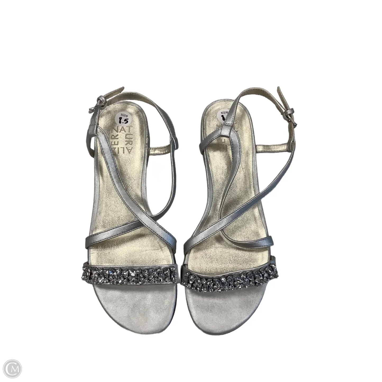 Sandals Flats By Naturalizer In Silver, Size: 8.5