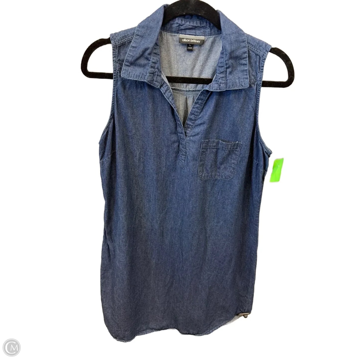 Dress Casual Midi By Allison Brittney In Blue, Size: L