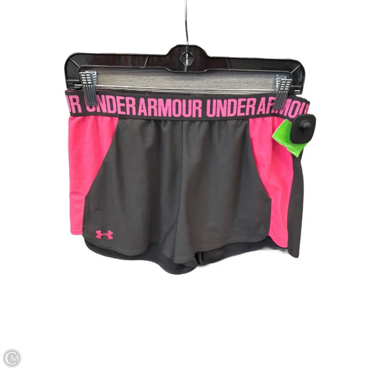 Athletic Shorts By Under Armour In Grey & Pink, Size: M
