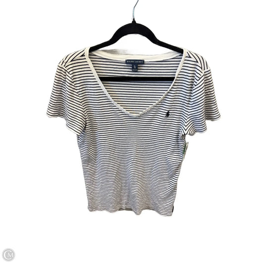 Top Short Sleeve By Ralph Lauren Blue Label In Striped Pattern, Size: Xl