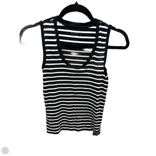 Top Sleeveless By Loft In Striped Pattern, Size: S