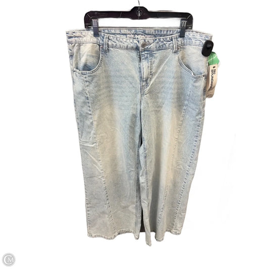Jeans Wide Leg By No Boundaries In Blue Denim, Size: 16