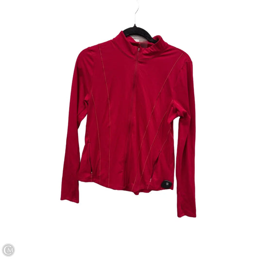 Athletic Top Long Sleeve Collar By Calia In Red, Size: L