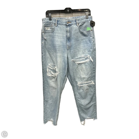 Jeans Straight By American Eagle In Blue Denim, Size: 12