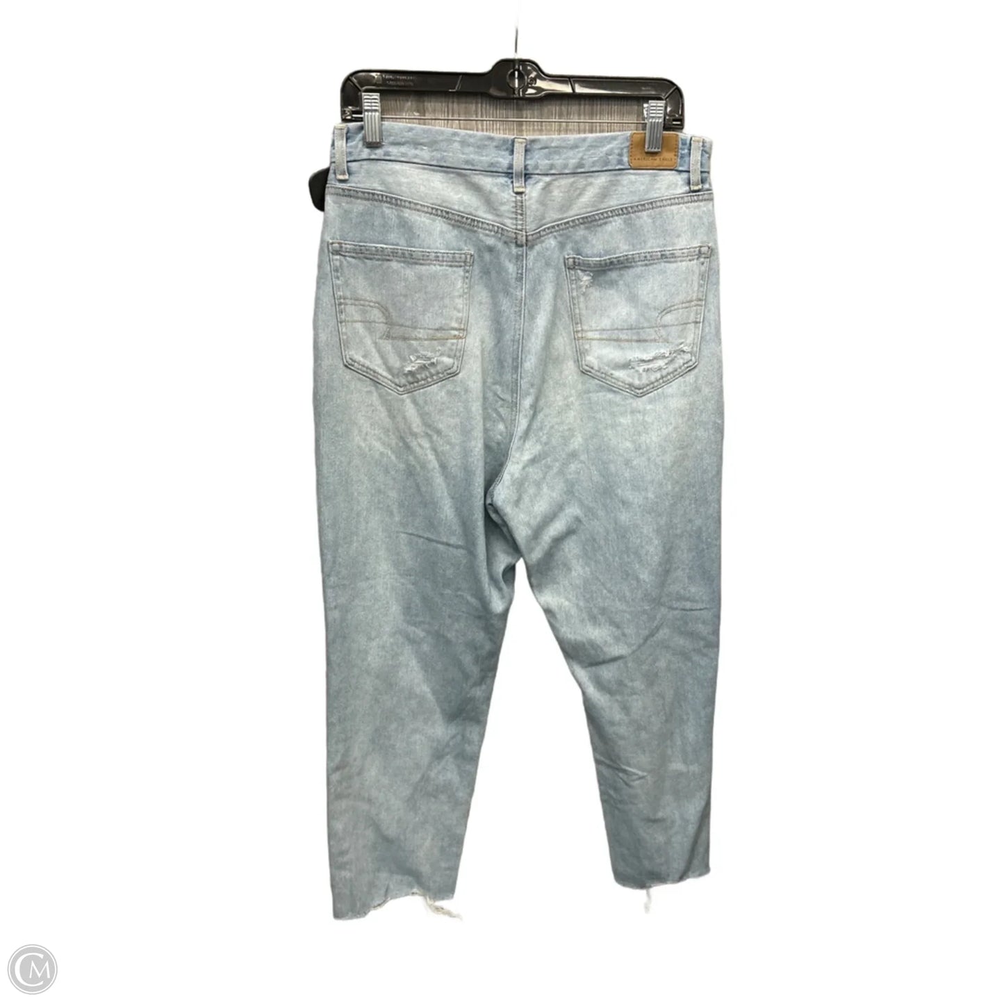 Jeans Straight By American Eagle In Blue Denim, Size: 12