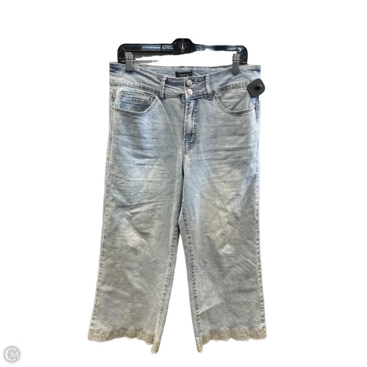 Jeans Wide Leg By Curve Appeal In Blue Denim, Size: 10