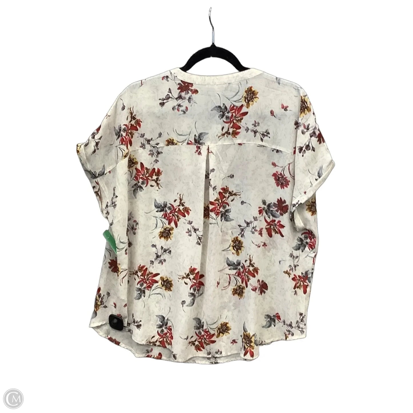 Top Short Sleeve By Maurices In Floral Print, Size: 1x