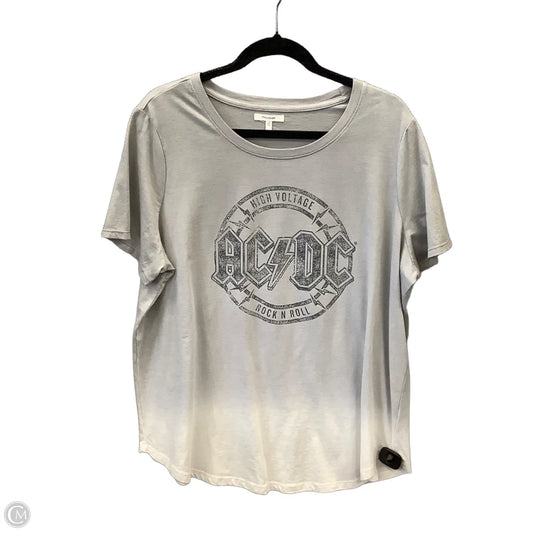 Top Short Sleeve By Maurices In Grey, Size: 1x