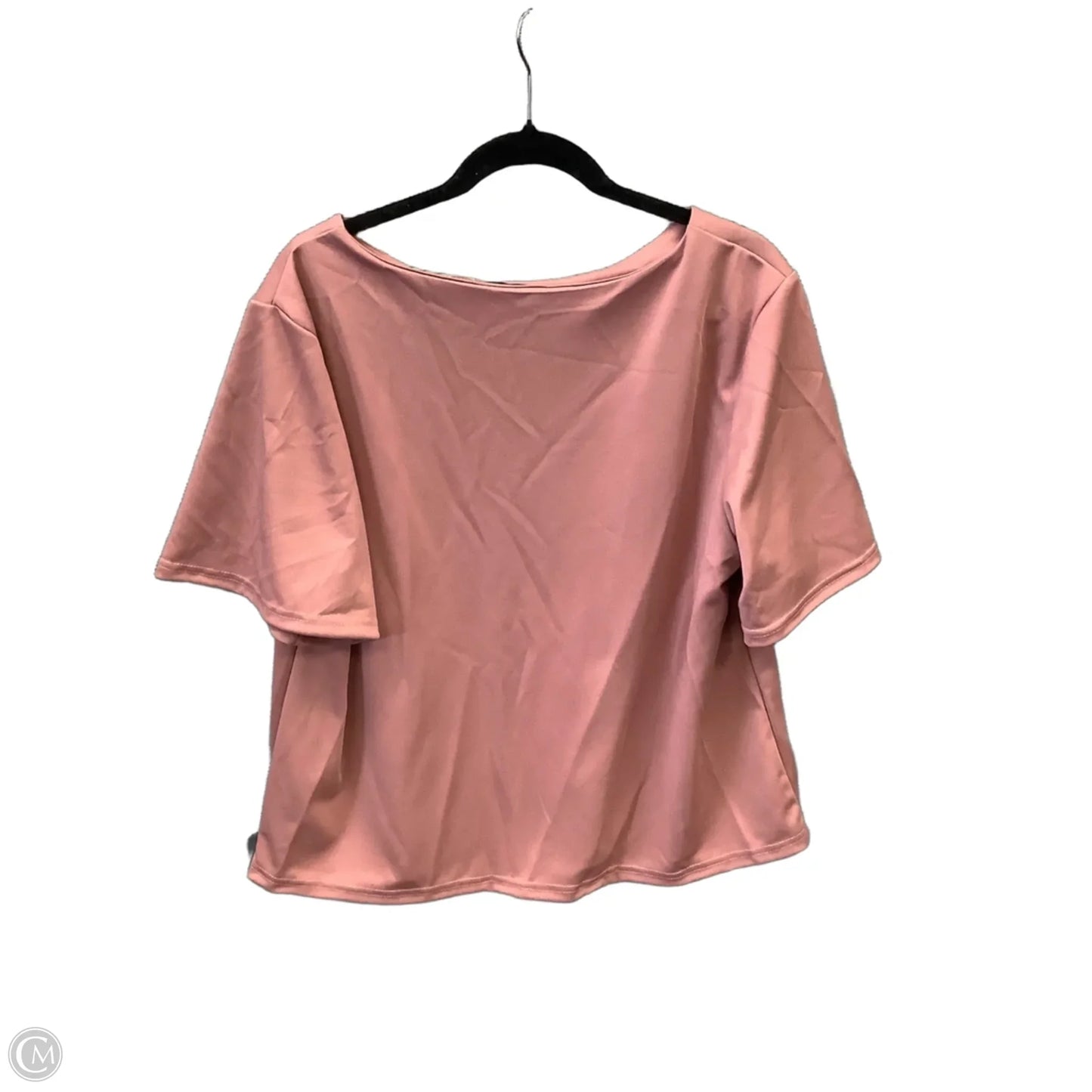 Top Short Sleeve By Shein In Pink, Size: Xl