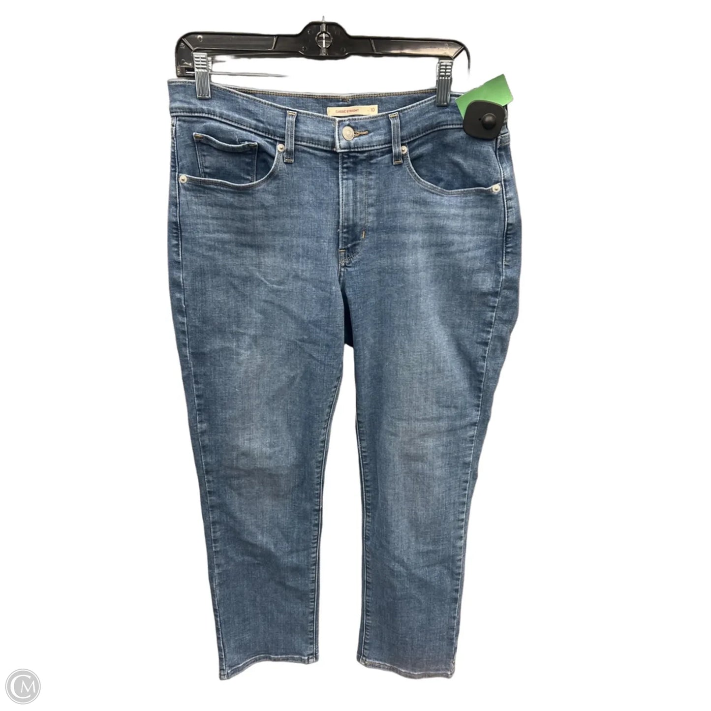 Jeans Straight By Levis In Blue Denim, Size: 10