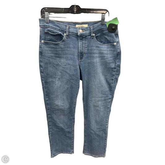 Jeans Straight By Levis In Blue Denim, Size: 10