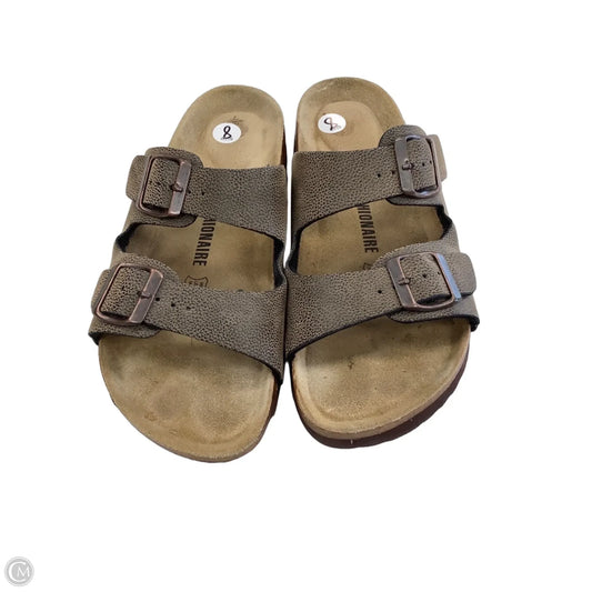 Sandals Flats By Cushionaire In Green, Size: 8