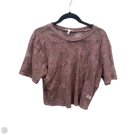 Top Short Sleeve By Maurices In Brown, Size: M
