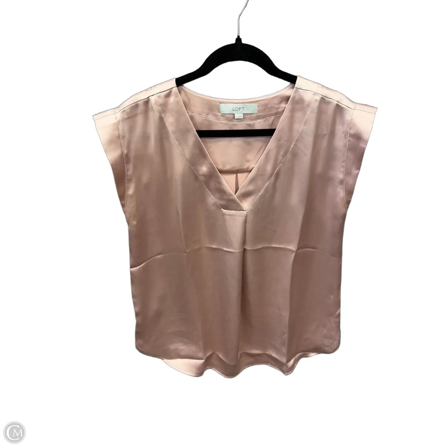 Top Short Sleeve By Loft In Pink, Size: S