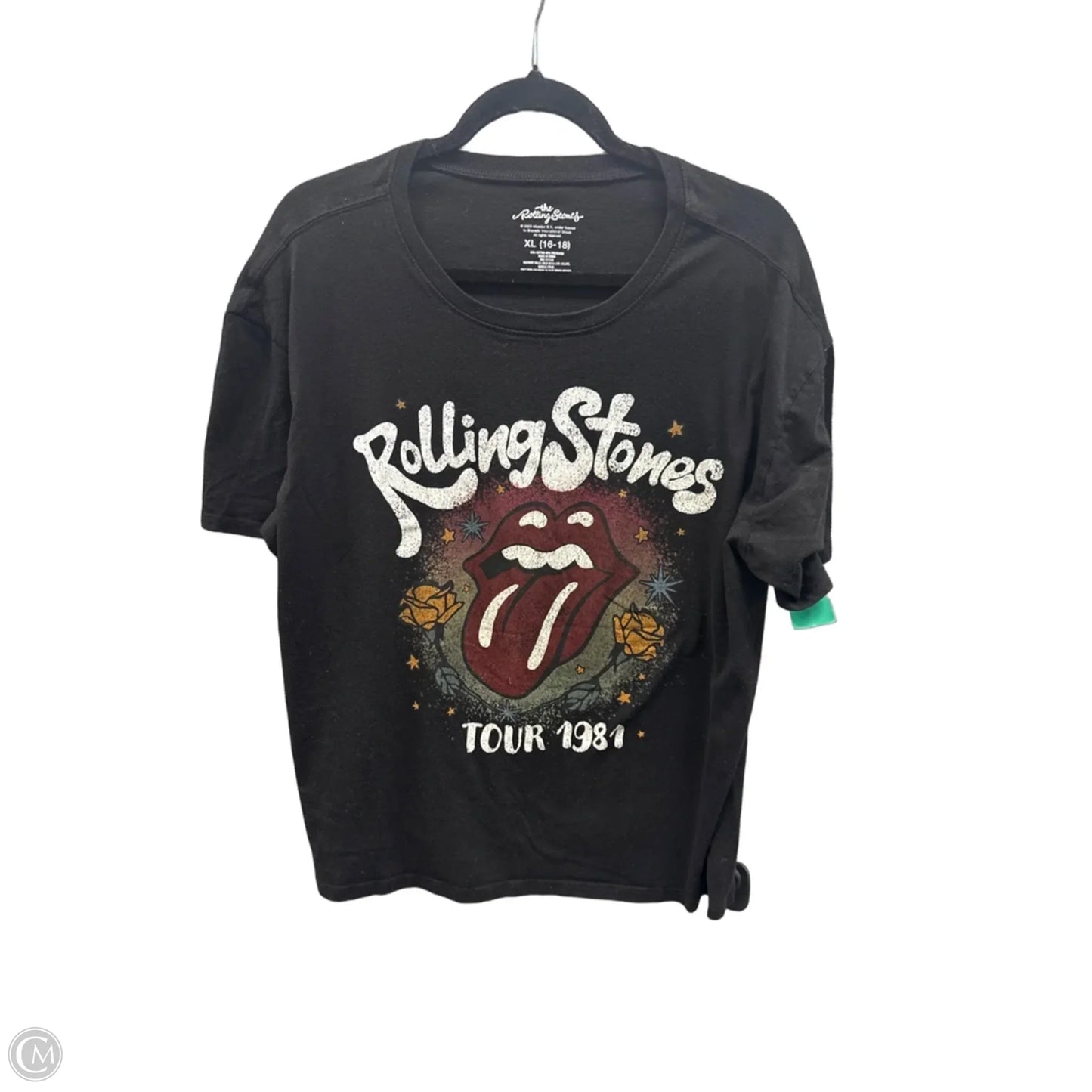 Top Short Sleeve By Clothes Mentor In Black, Size: Xl